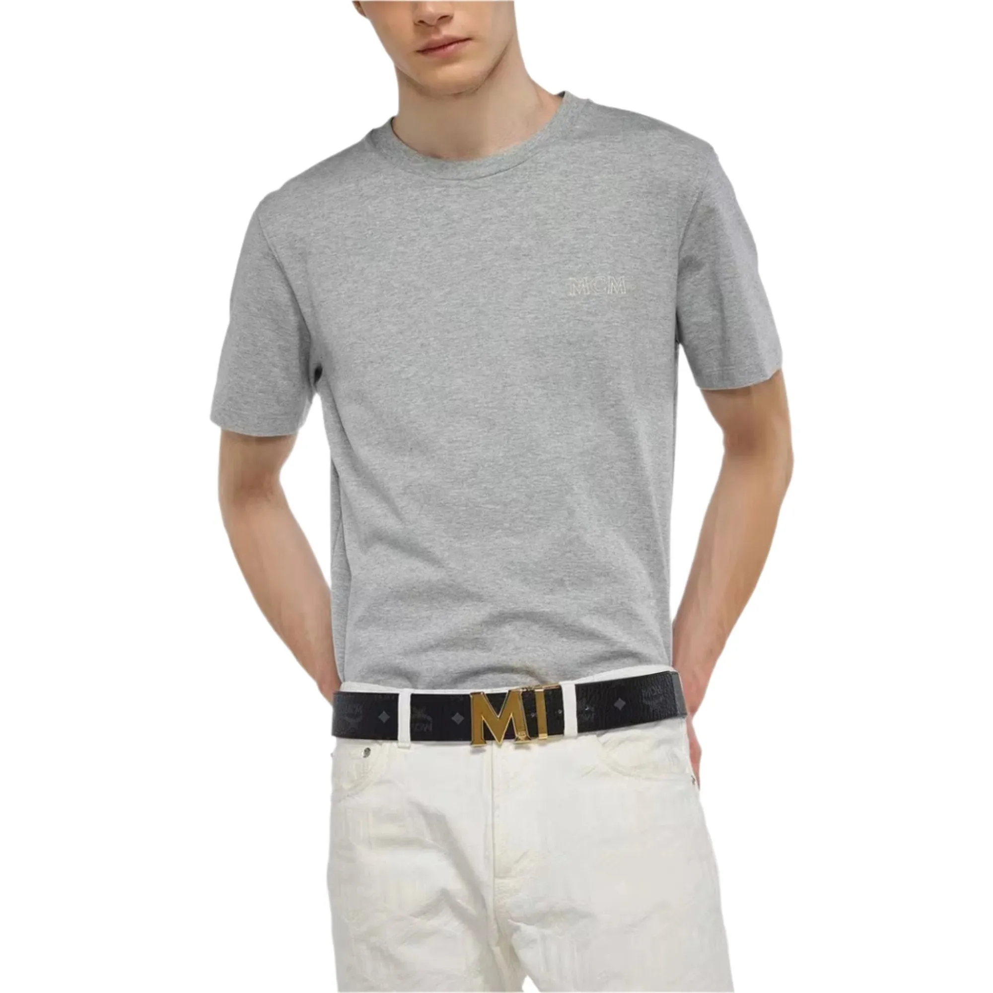 MCM Men's Claus M Reversible Belt  in Visetos