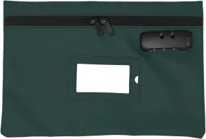 Medicine Bag with Lock | 12x8 Inch Medication Storage Case | Pills Locking Zipper Organizer (Green)