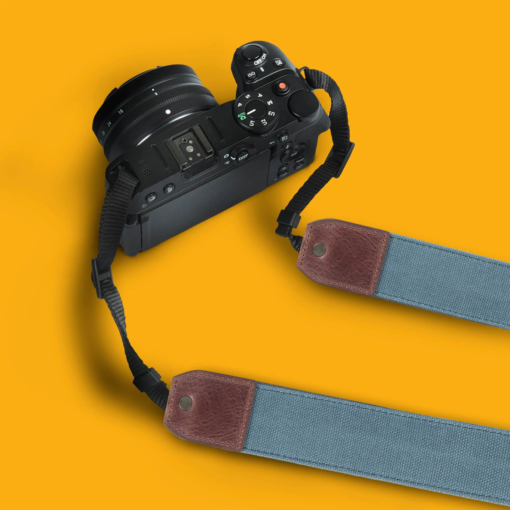 MegaGear Canvas & Genuine Leather Adjustable Shoulder or Neck Strap