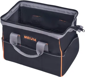 MEIJIA Tool Bags Waterproof Multi-Compartment Pocket Tradesman's Wide Mouth Storage Tool Bag,Fit for Home,Workshop,Job Site (13")