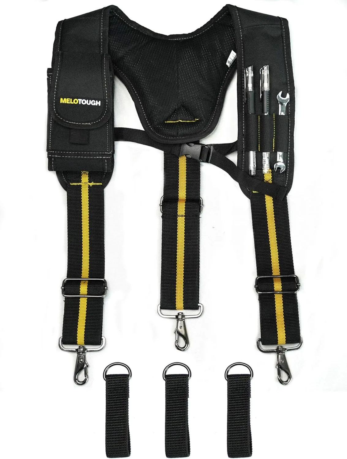 MELOTOUGH Tool Belt Suspenders for Work Belt Suspenders Heavy Duty Padded Suspenders for Electrician/Construction/Farmer
