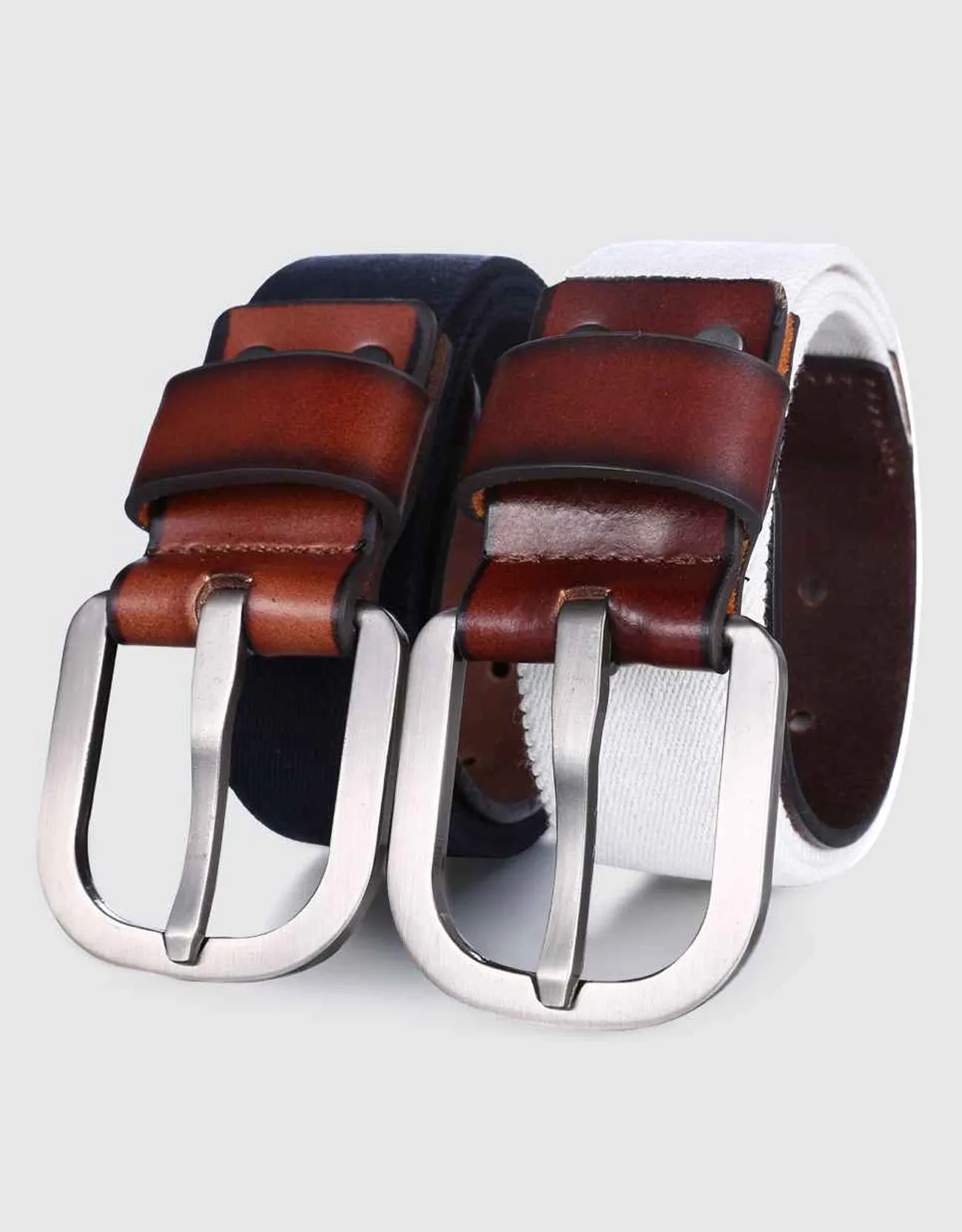 Men's Classic Flex Canvas Belt- 2 PacK