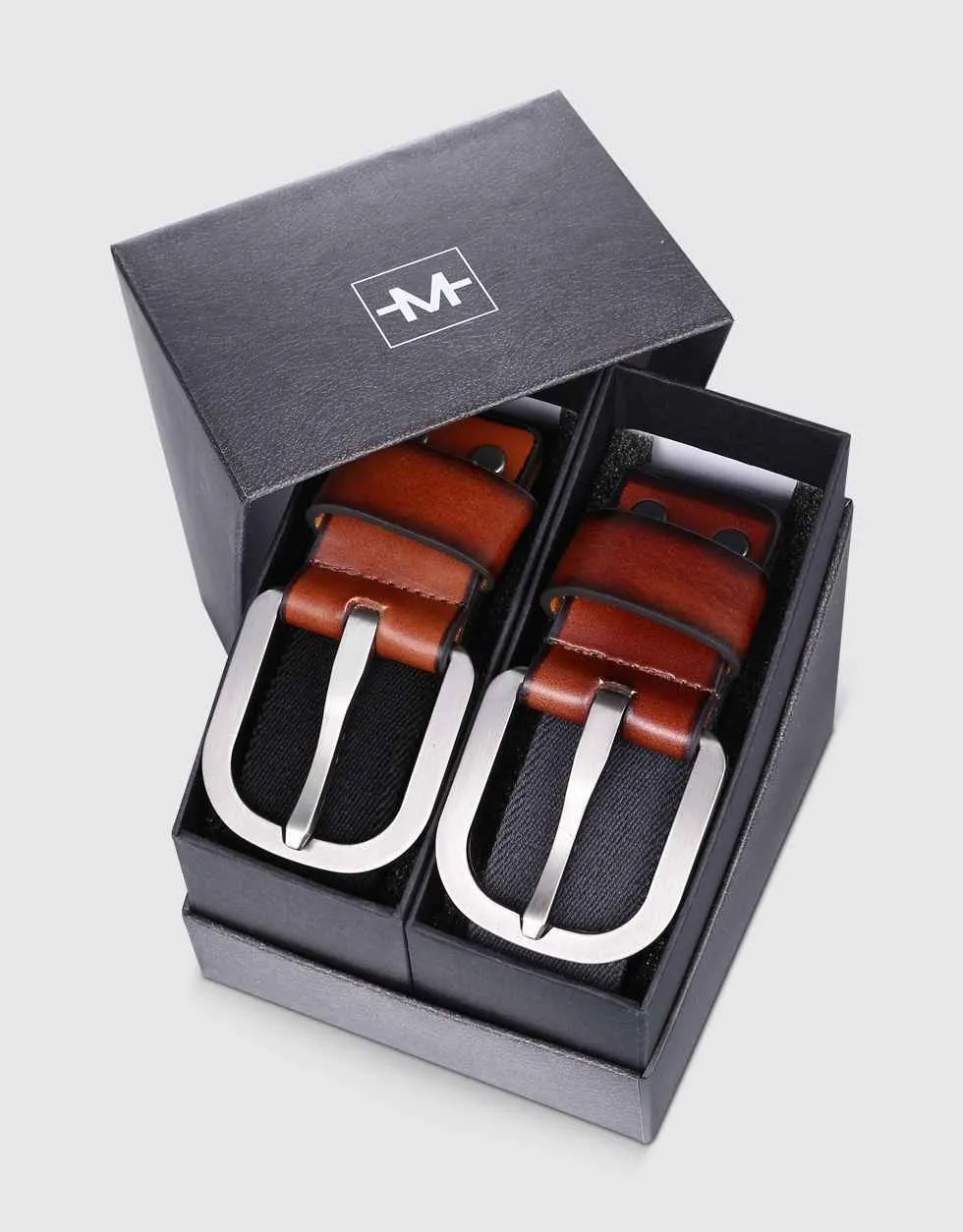 Men's Classic Flex Canvas Belt- 2 PacK