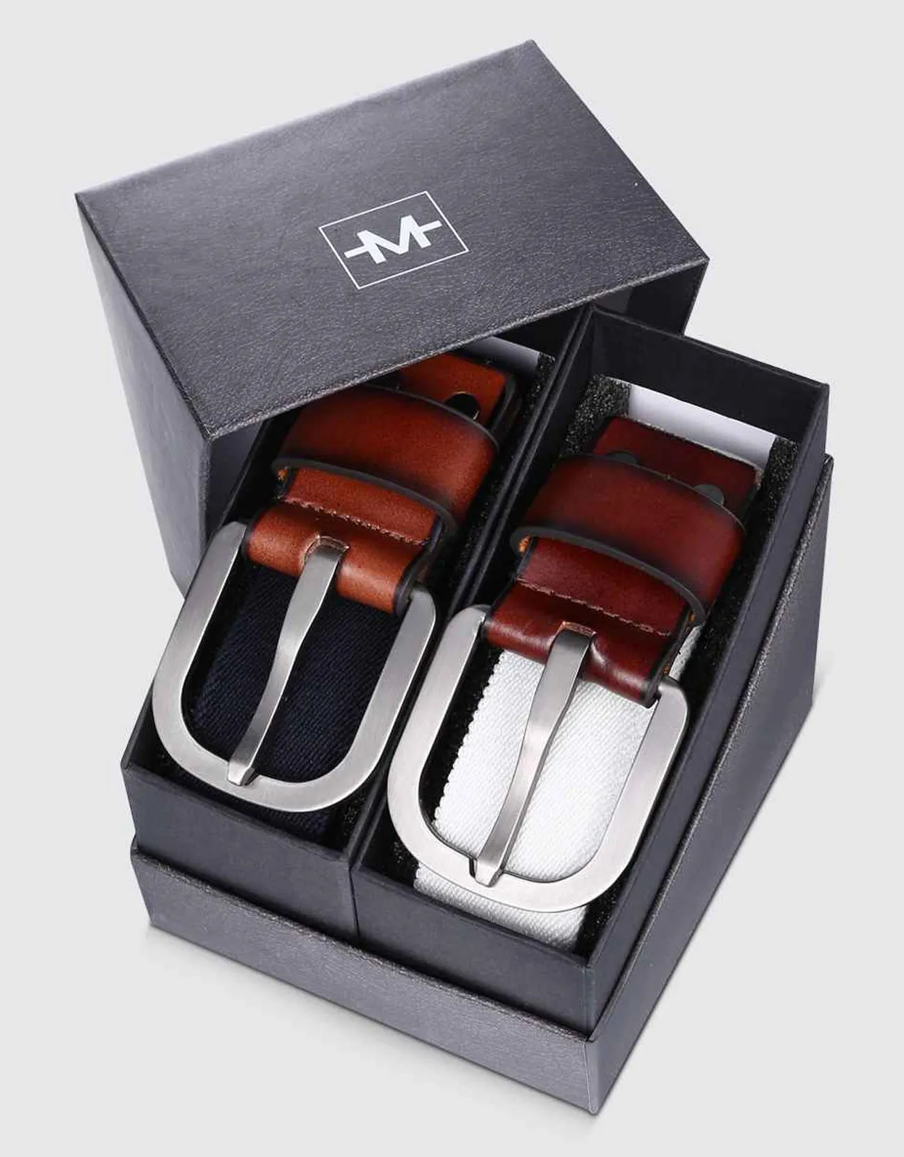 Men's Classic Flex Canvas Belt- 2 PacK