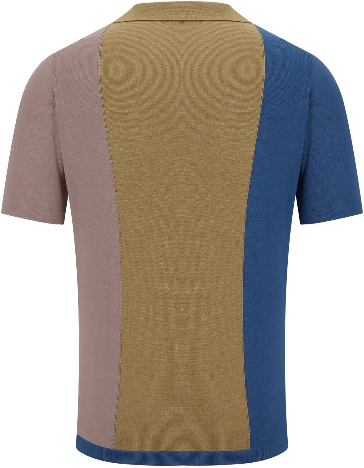 Men's Knitted Polo Shirt Summer Button-Down Shirts Short Sleeve Loose Casual Tops Vacation Outdoor Shirt