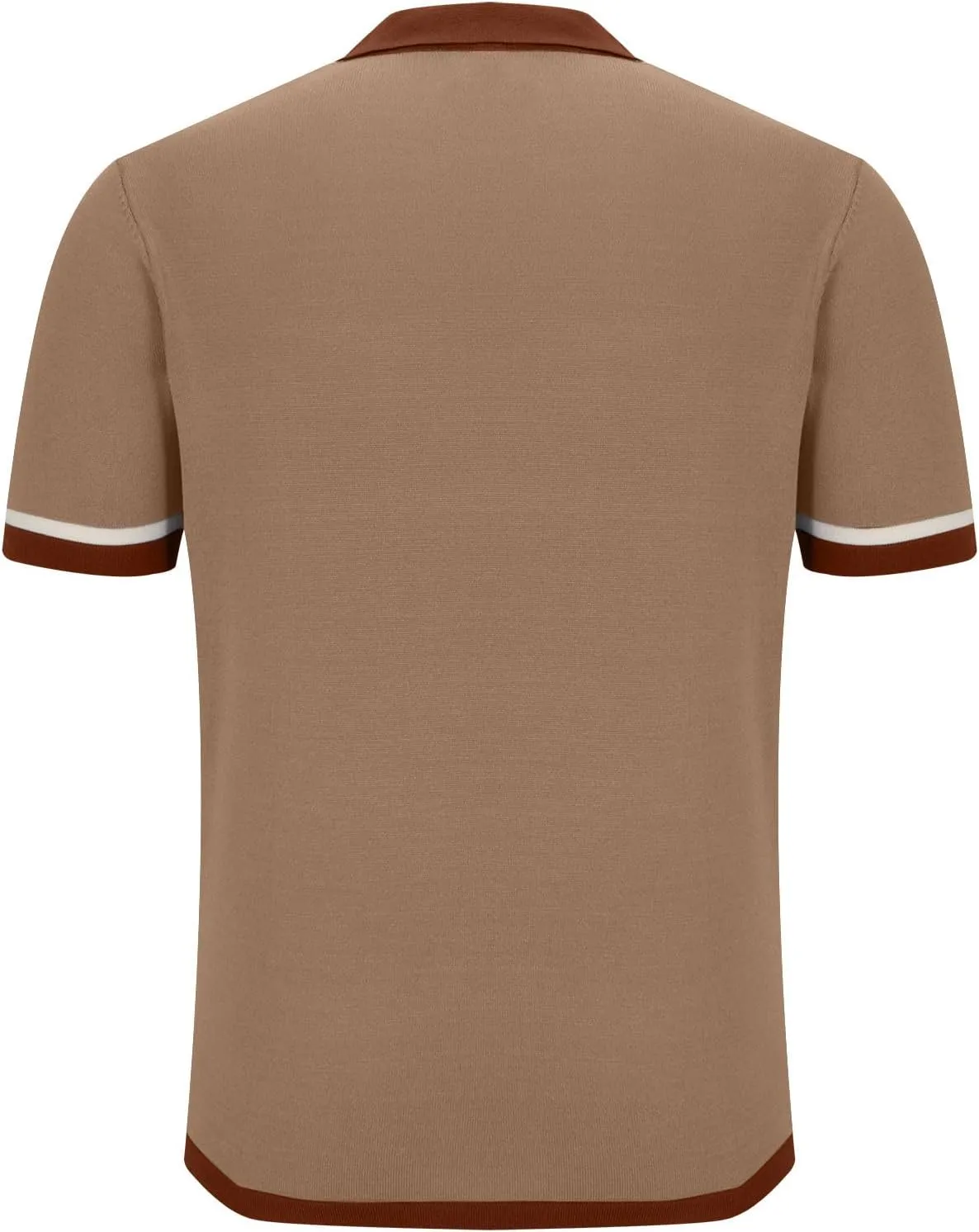 Men's Knitted Polo Shirt Summer Button-Down Shirts Short Sleeve Loose Casual Tops Vacation Outdoor Shirt
