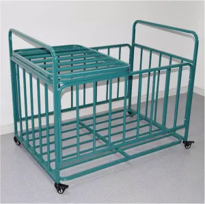 Metal Silver Large Rolling Multi Sports Ball Storage Cart, Basketball Locker Soccer Stand Volleyball Holder, School, with Half-Open Lid & Lockable Casters