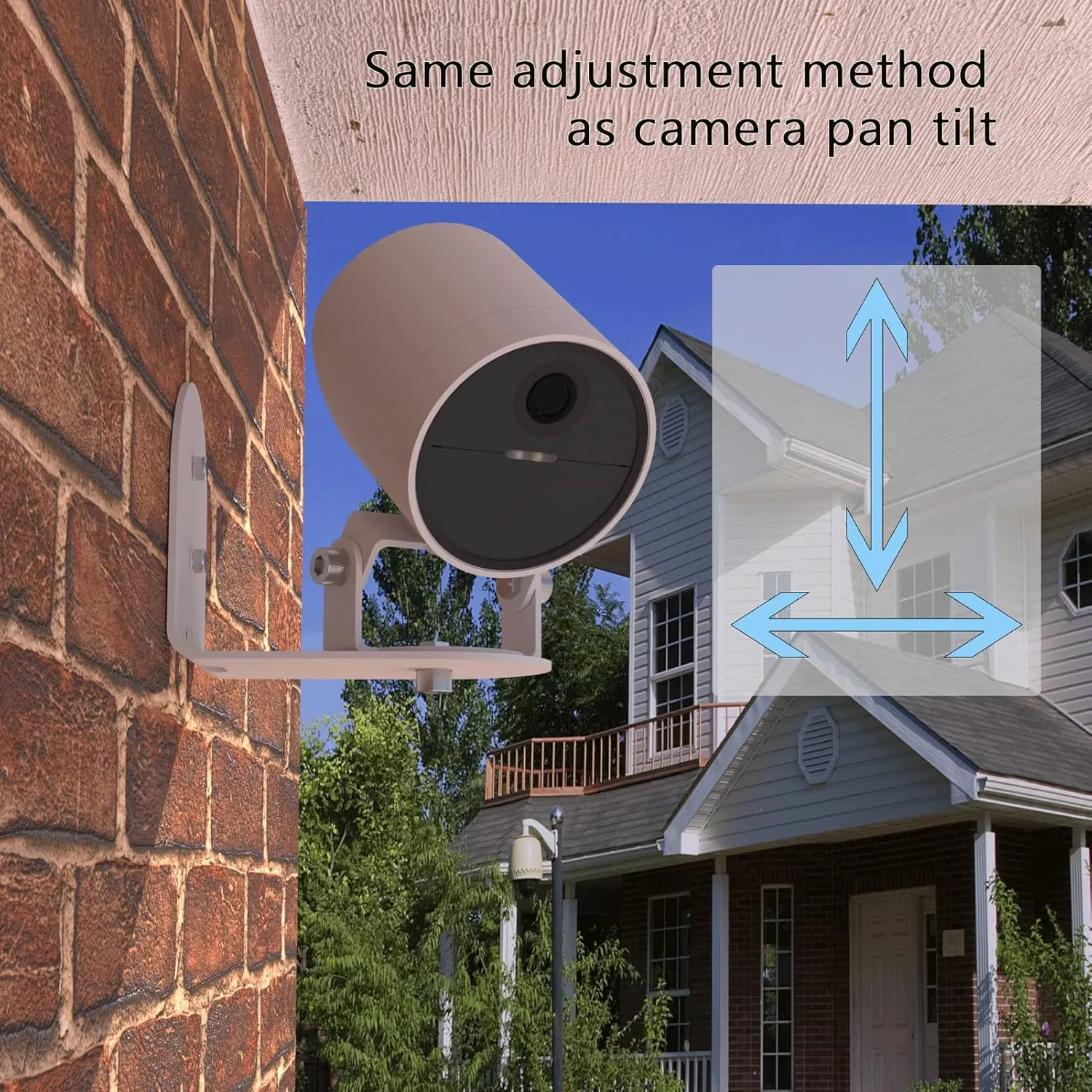 Metal Wall Mount for SimpliSafe Outdoor Camera, Anti-Drop, 360 Degree Adjustment Swivel Mount Bracket (Camera Not Included) (2 Pack)