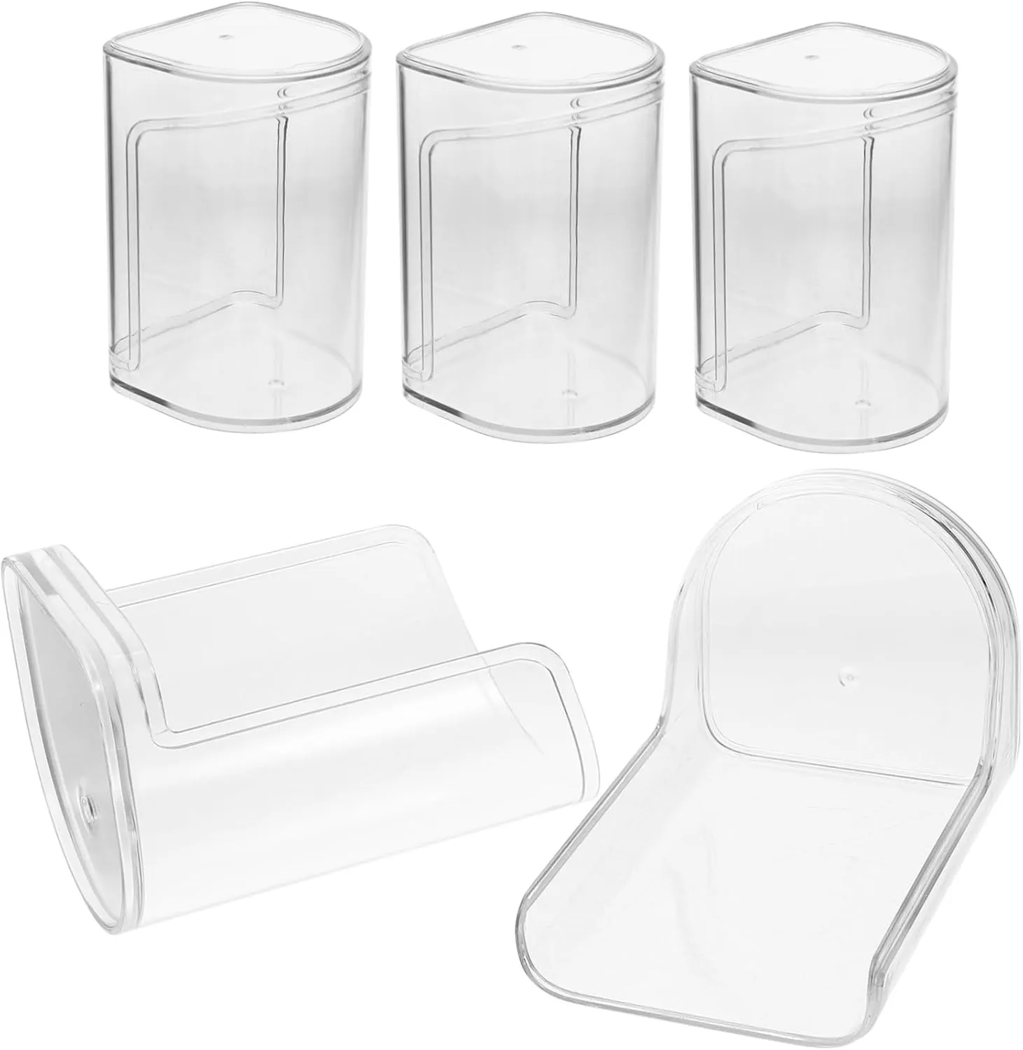 Miniature Display Case Handicrafts Doll Stand Toy Organizer Collectibles Holder Plastic Box