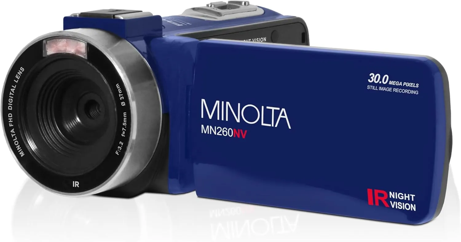 Minolta MN260NV 1080P FHD / 30 MP Night Vision Camcorder