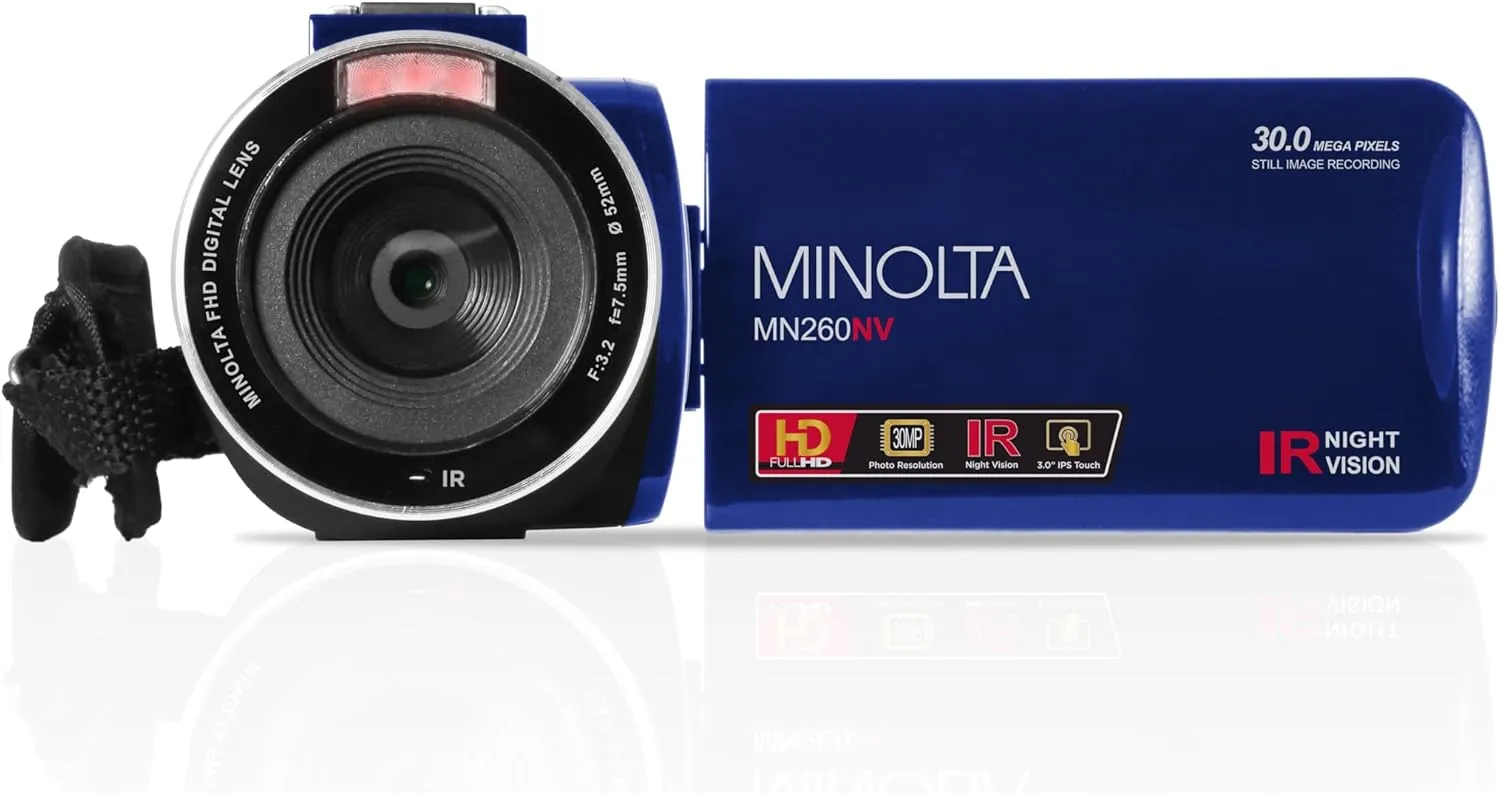 Minolta MN260NV 1080P FHD / 30 MP Night Vision Camcorder