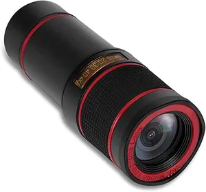 Monocular Telescope Mobile Phone Monocular Telescope 14 Times HD Lens Monocular Camera Seeing Camping Trip Photography Spotting Scope (Black)