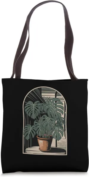 Monstera Deliciosa House Plant For Plant Lover Gardening Tote Bag