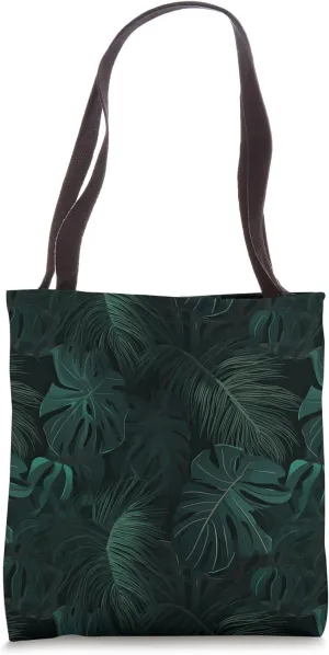 Monstera Sago Palm Leaves Pattern Botanical Rapport Tropical Tote Bag