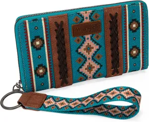 Montana West × Wrangler Wristlet Western Wallet Boho Aztec Credit Card Holder for Women