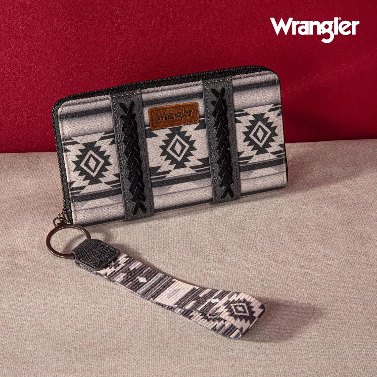 Montana West × Wrangler Wristlet Western Wallet Boho Aztec Credit Card Holder for Women