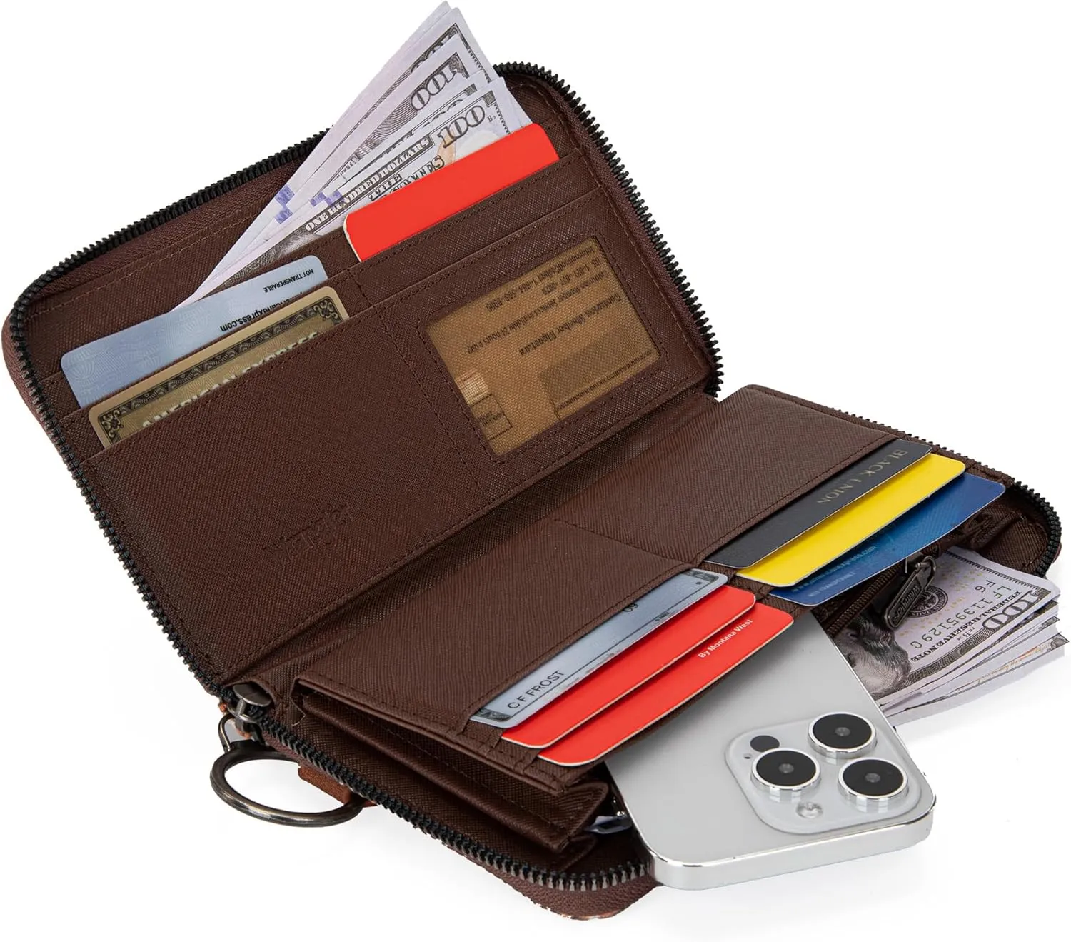 Montana West × Wrangler Wristlet Western Wallet Boho Aztec Credit Card Holder for Women