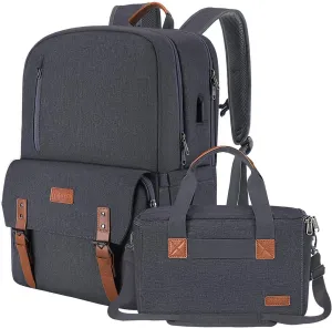 MOSISO Camera Backpack 17.3 inch, DSLR/SLR/Mirrorless Case with Laptop Compartment&Built-in Photography Insert Bag&USB-charging Port&Rain Cover Compatible with Canon/Nikon/Sony/Laptop, Space Gray