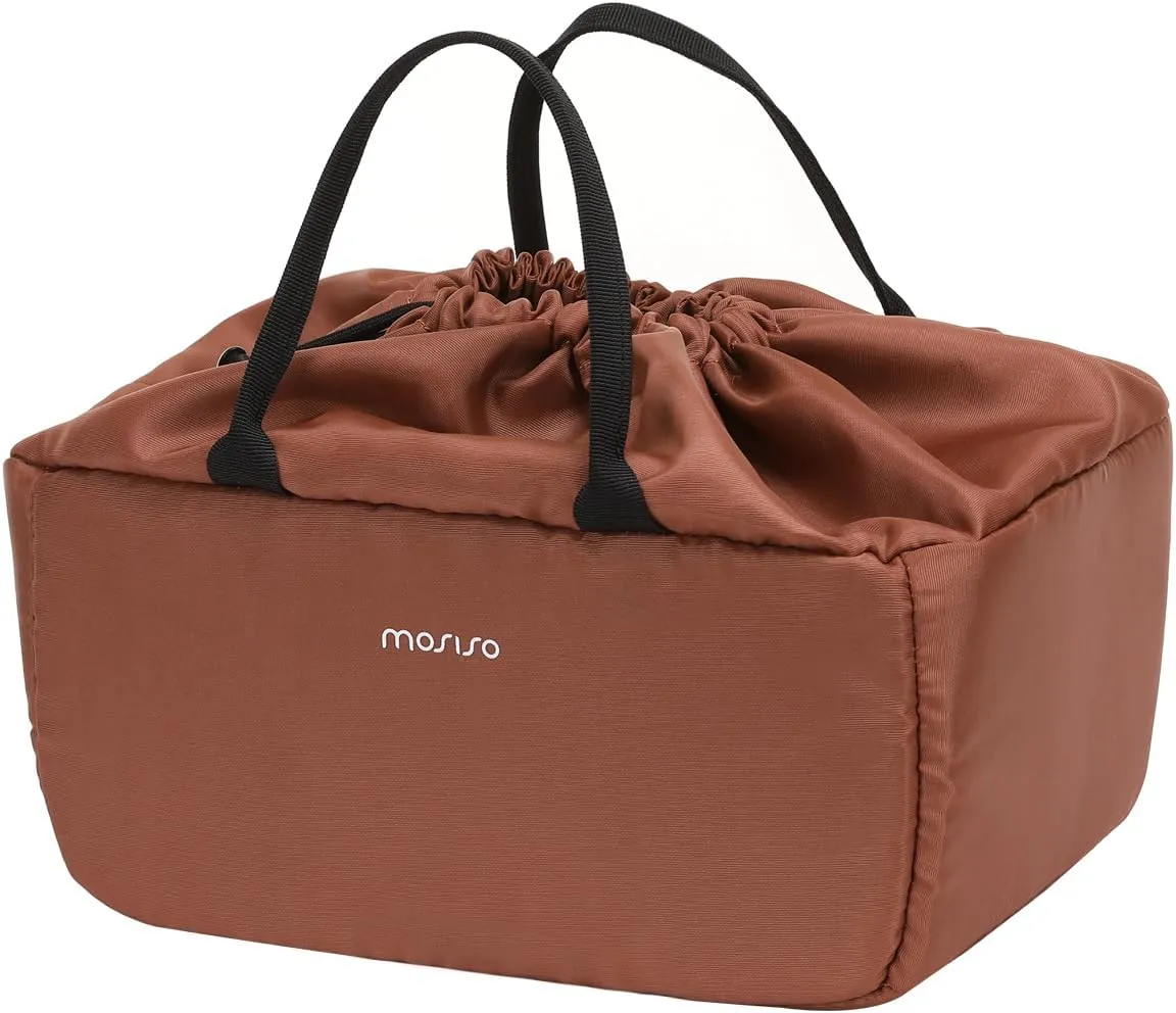MOSISO Camera Bag Insert, Soft Padded Insert Protection Handbag for SLR DSLR Mirrorless Cameras and Lenses, Portable Carrying Case Compatible with Canon/Nikon/Sony, Caramel Brown