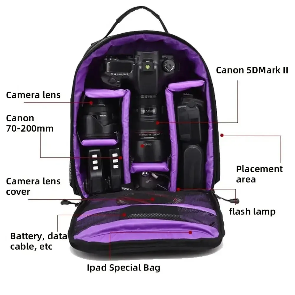 Multi-functional Outdoor Camera Backpack Waterproof DSLR Bag