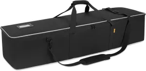 Multifunctional Tripod Bag 45 X 10 X 10 Inches / 114 X 25 X 25 cm Heavy Duty Tripod Carrying Case with Handle for Lights, Speakers, Cameras, Booms, Microphone Stands, Black