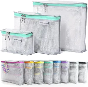 MUMI Travel Toiletry Bag Set of 3 – Water-Resistant Toiletry Bags for Women & Men – Clear Bags for Toiletries, Skincare, Makeup & Travel Essentials – Lightweight, Durable & Portable Organizer