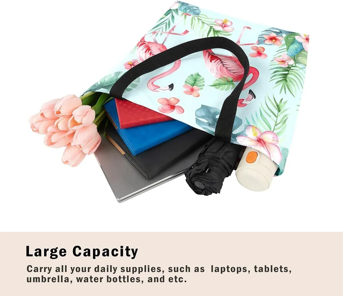 Mushroom Canvas Tote Bag for Women,Botanical Reusable Grocery Shoulder Bag Plant Leaves Travel Toiletry Bag
