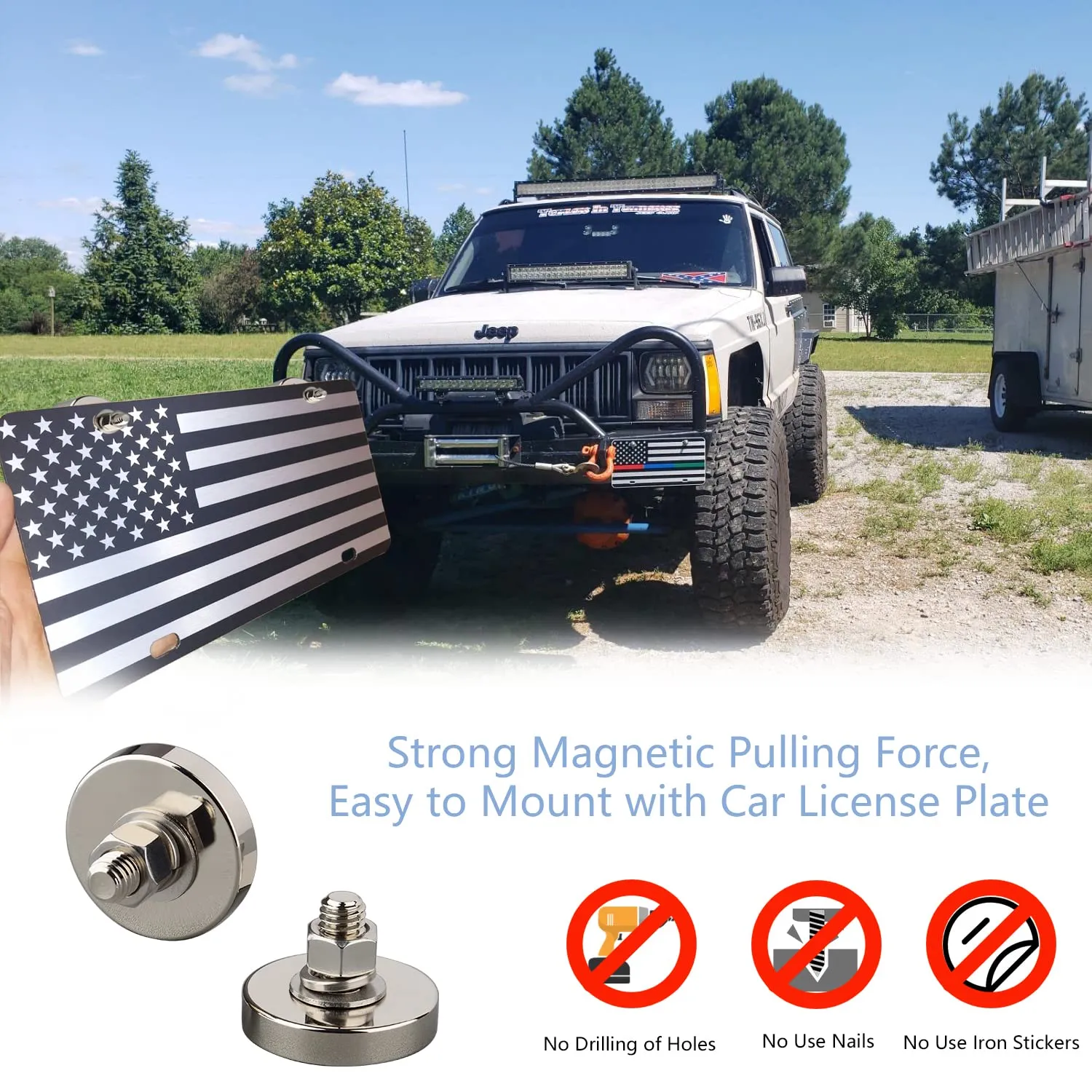 MUTUACTOR Super Strong Neodymium Magnet,150lbs Anti-Broken Rare Earth Magnets with M10 Male Thread，Easy Use Heavy Duty Magnets for Mounting Fixing Repairing