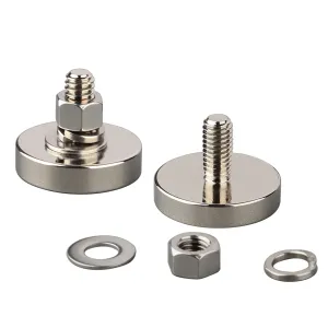 MUTUACTOR Super Strong Neodymium Magnet,150lbs Anti-Broken Rare Earth Magnets with M10 Male Thread，Easy Use Heavy Duty Magnets for Mounting Fixing Repairing