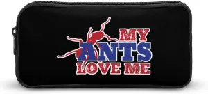 My Ants Love Me Large Capacity Pencil Case Portable Pen Pouch Stationery Organizer Minimalist Makeup Bag