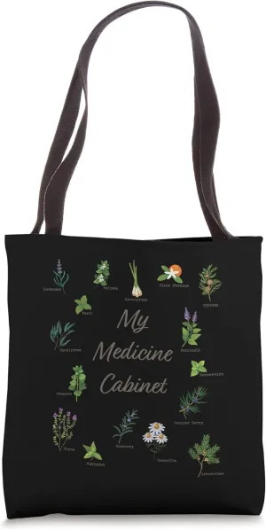 My Medicine Cabinet Plants Medicinal Herbs Natural Healing Tote Bag