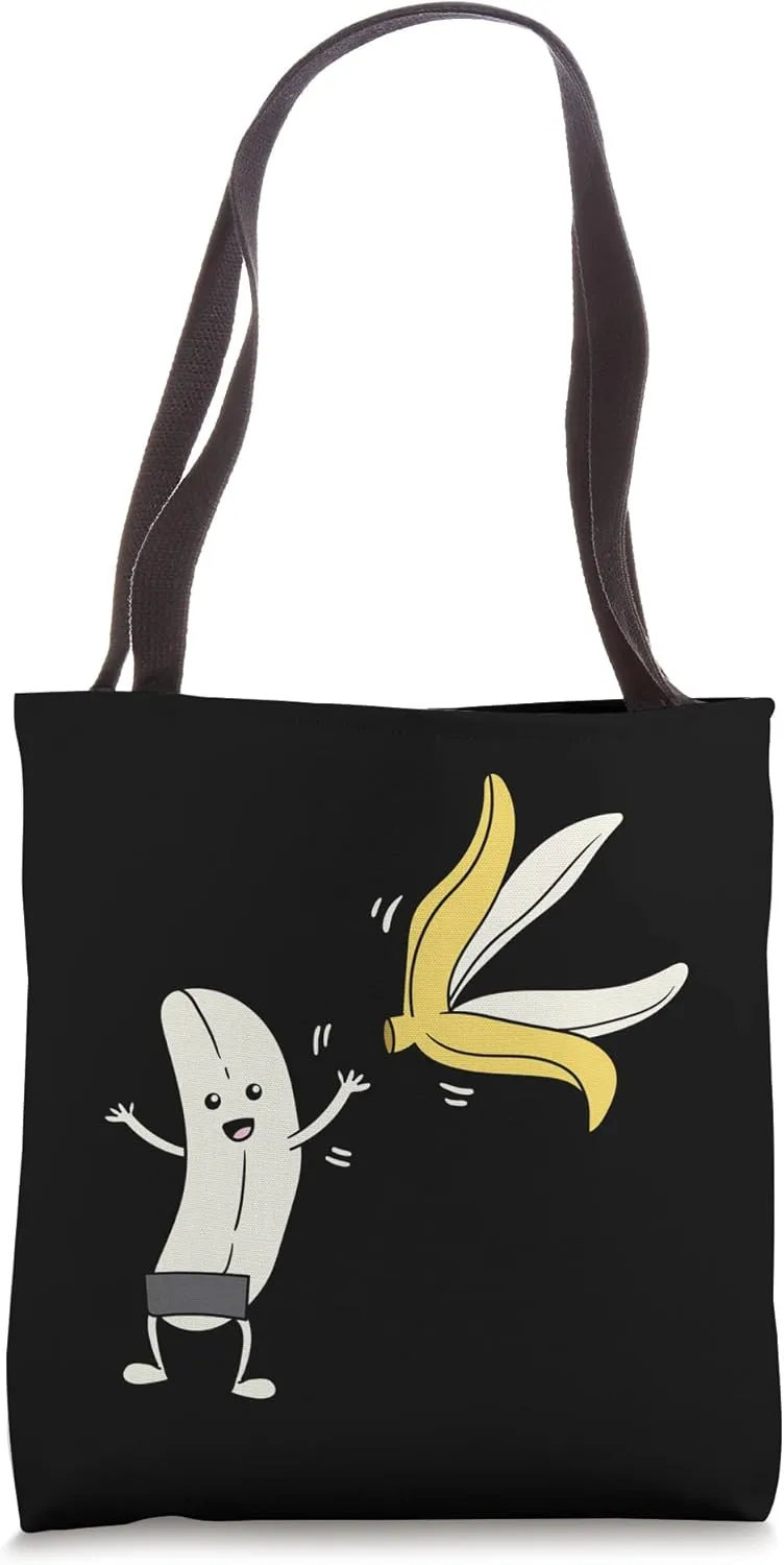 Naked Banana Plant Based Diet Funny Vegetarian Tote Bag