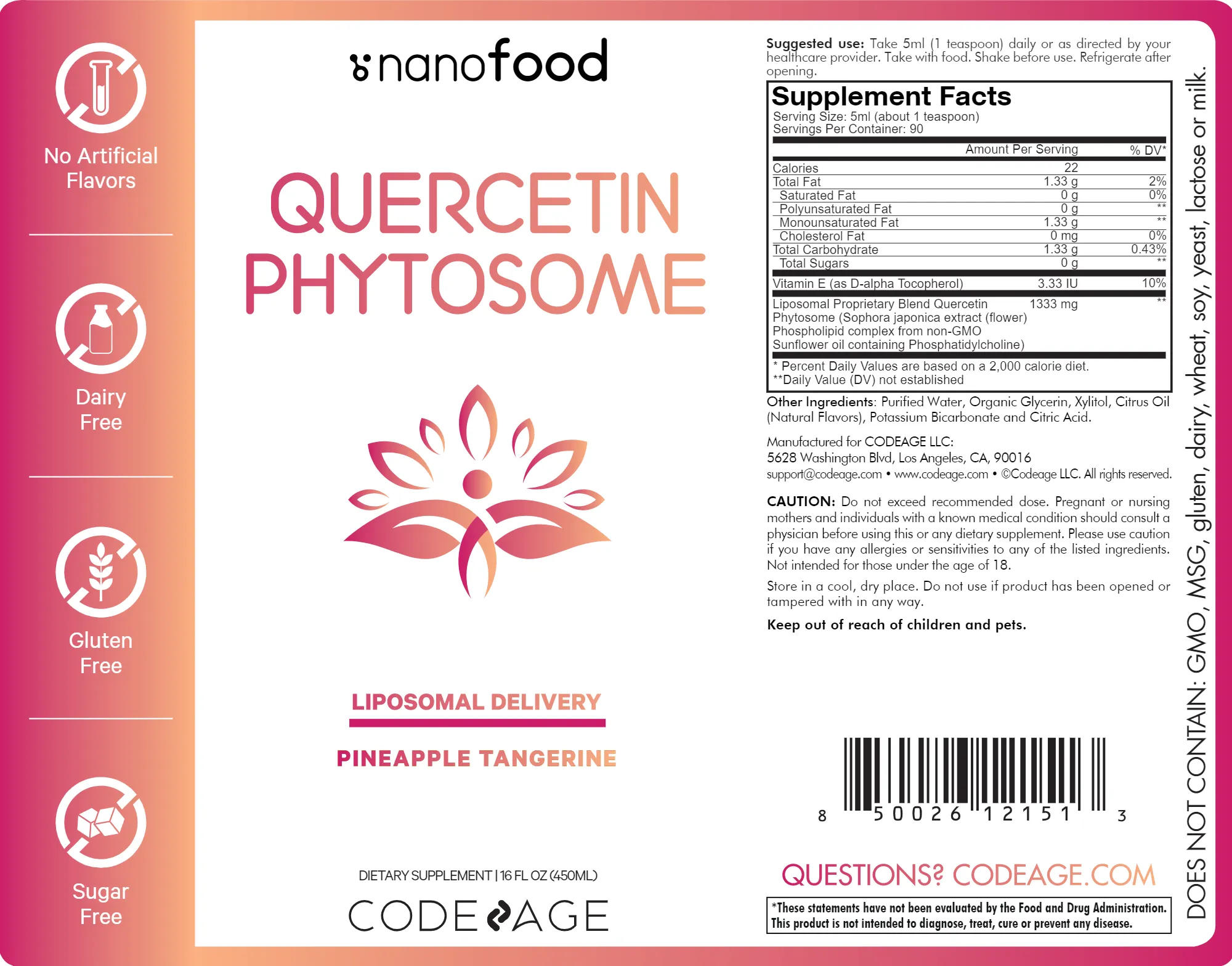 Nanofood Liquid Quercetin Phytosome