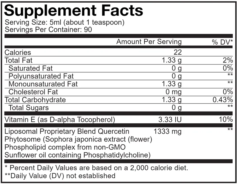 Nanofood Liquid Quercetin Phytosome
