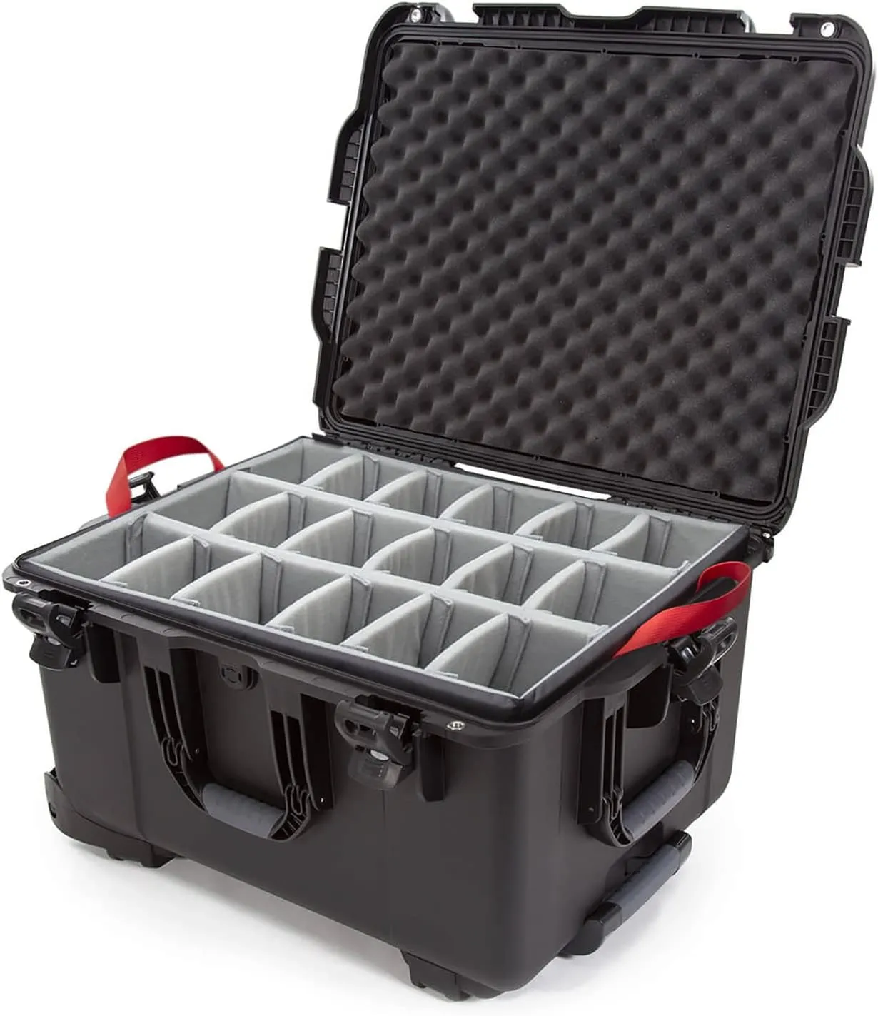 NANUK Wheeled Series 960 Lightweight NK-7 Resin Waterproof Case with Padded Divider, Black