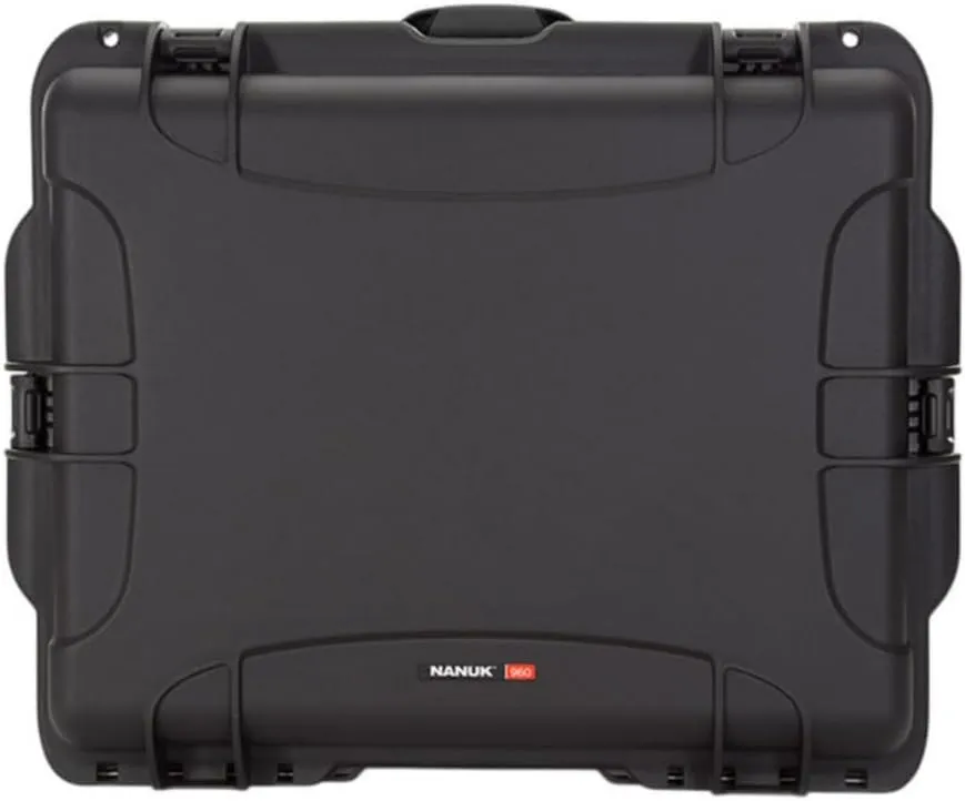 NANUK Wheeled Series 960 Lightweight NK-7 Resin Waterproof Protective Rolling Case with Foam, Black