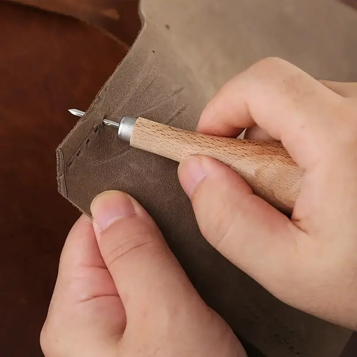 Natural Handle Diamond Stitching Awl