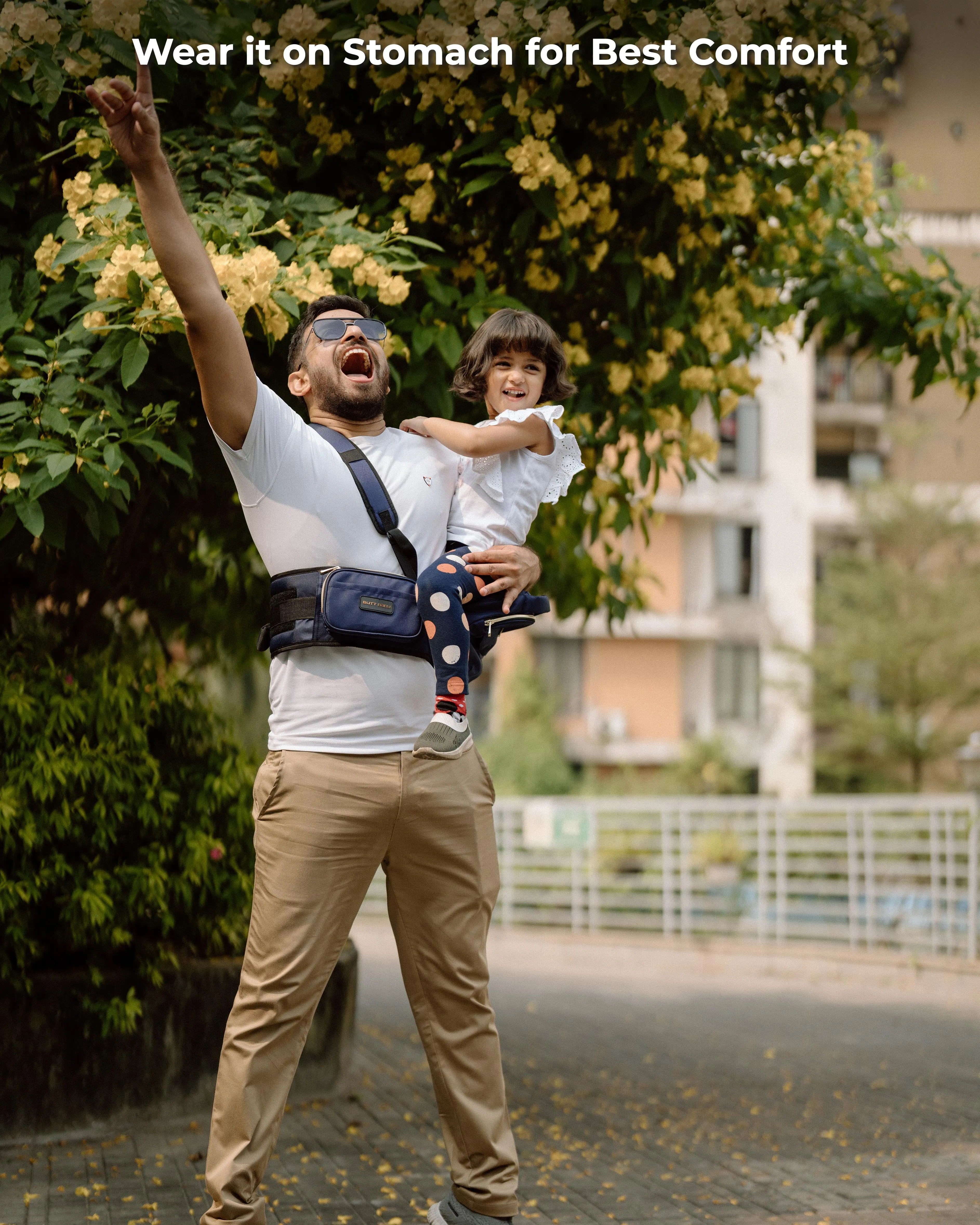 Navy Baby Carriers with Hip Seat
