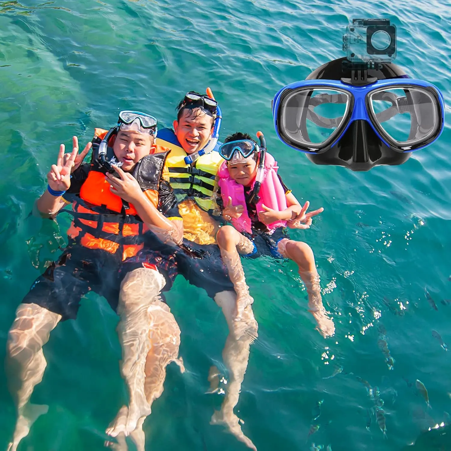 Nearsighted Snorkel Gear, Nearsighted Dry Snorkel Set for Adult Youth, Shortsighted Anti Fog Diving Mask & Dry Top Snorkel with Detachable Camera Mount for Scuba Diving, Snorkeling, Freediving