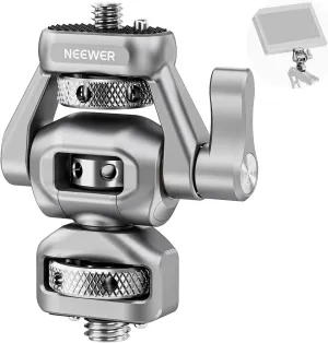 NEEWER Camera Monitor Mount with 3/8" Screw for ARRI, Field Monitor Holder with 1/4" Screw, Anti Twist Pin, 360° Rotation, 180° Tilt, Adjustable Damping, Compatible with SmallRig Camera Cage, MA018