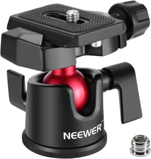 NEEWER Camera Tripod Head Ball Head 360° Rotating Panoramic with 1/4" Arca Type Quick Plate and Bubble Level for DSLR Camera Camcorder Tripod Monopod, Max Load: 11lb/5kg