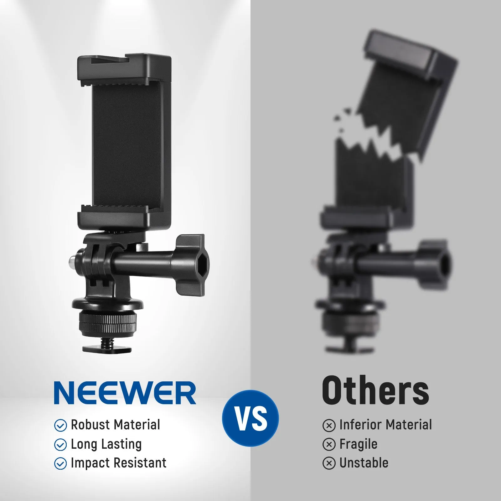 NEEWER Phone Holder / Hot Shoe Mount Adapter Kit