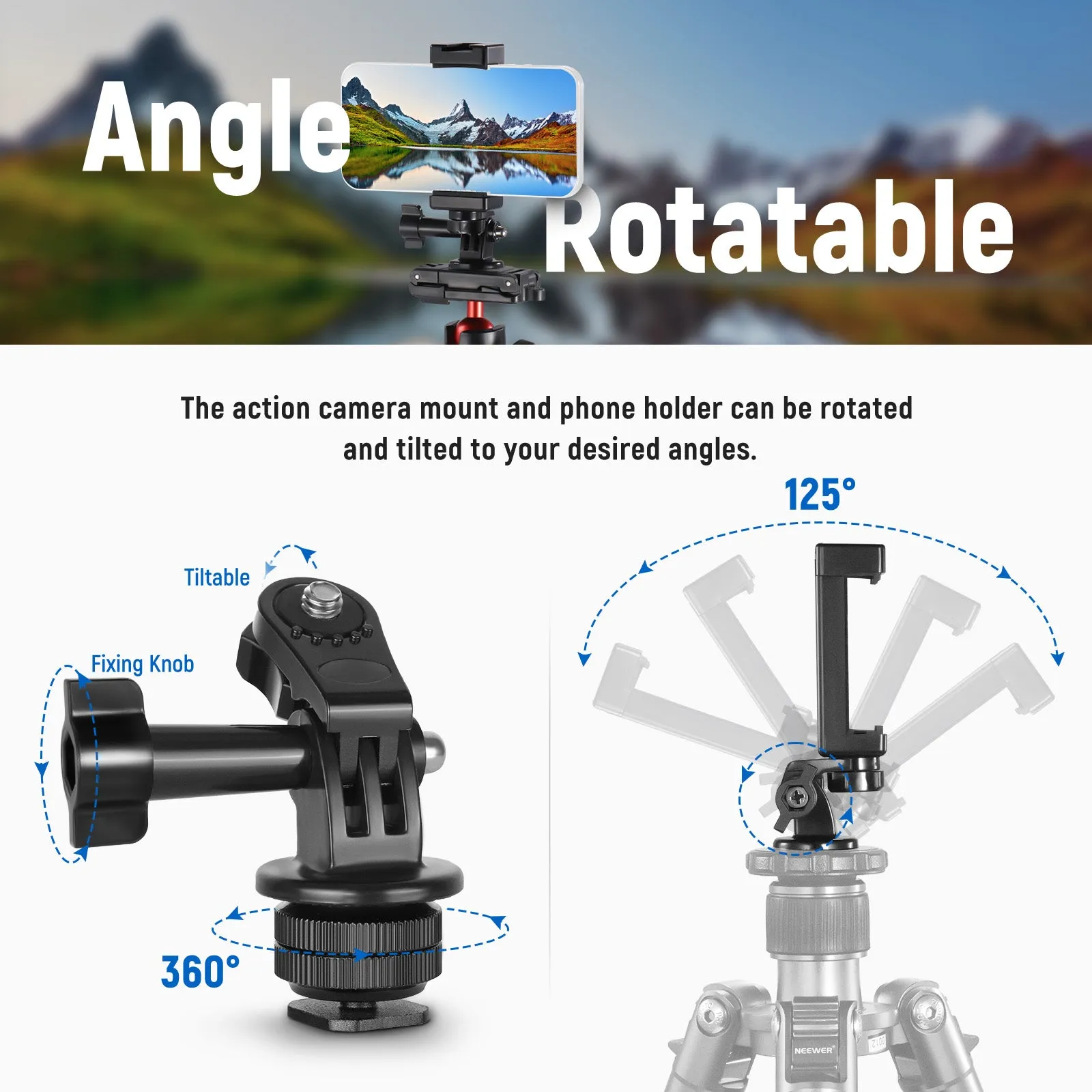 NEEWER Phone Holder / Hot Shoe Mount Adapter Kit