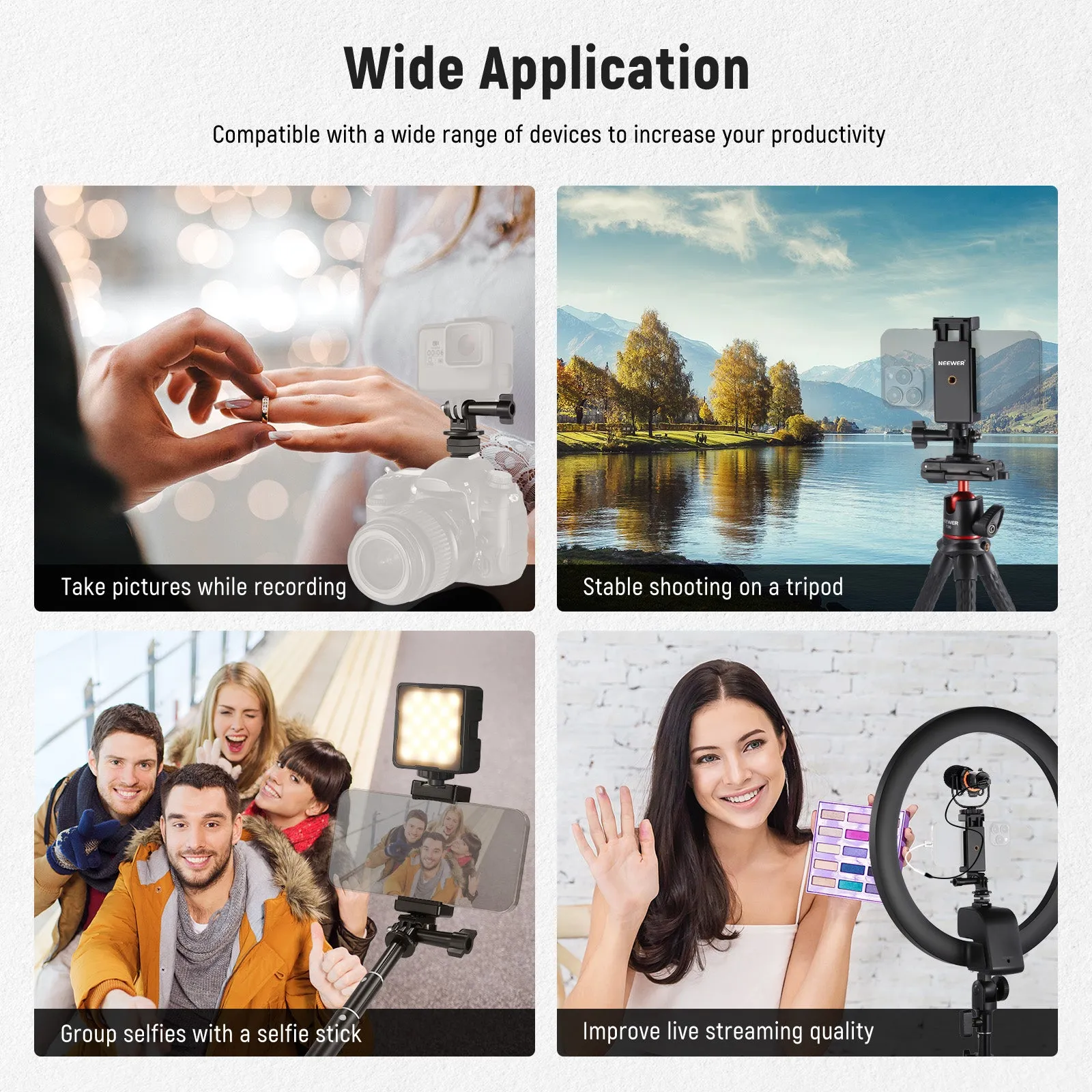 NEEWER Phone Holder / Hot Shoe Mount Adapter Kit