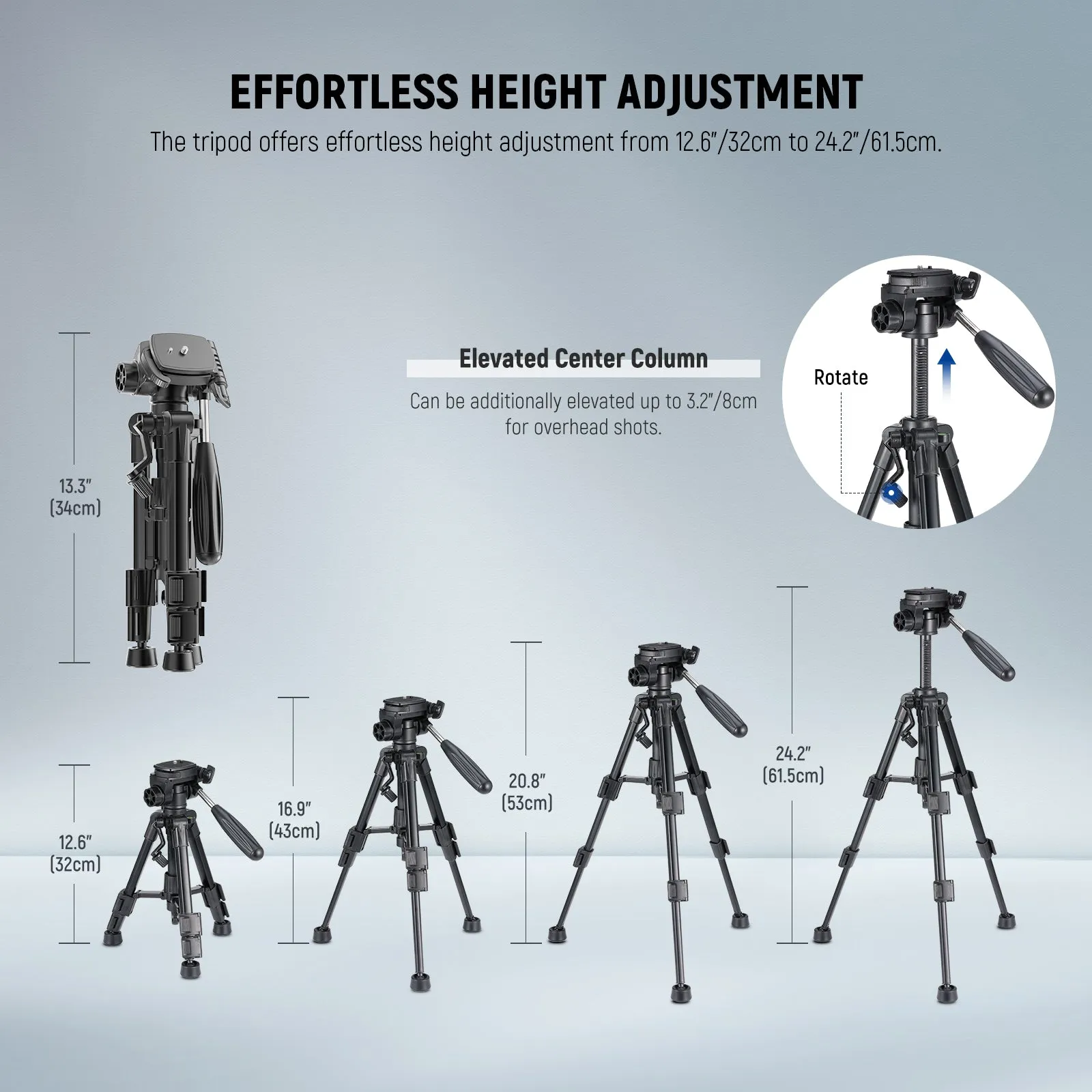 NEEWER TP02 Desktop Mini Tripod for Phone & Camera