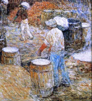New York Hod Carriers by Frederick Childe Hassam - Art Print