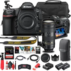 Nikon D850 DSLR Camera Body Only 1585 W/ Nikon 70-200mm VR Lens -