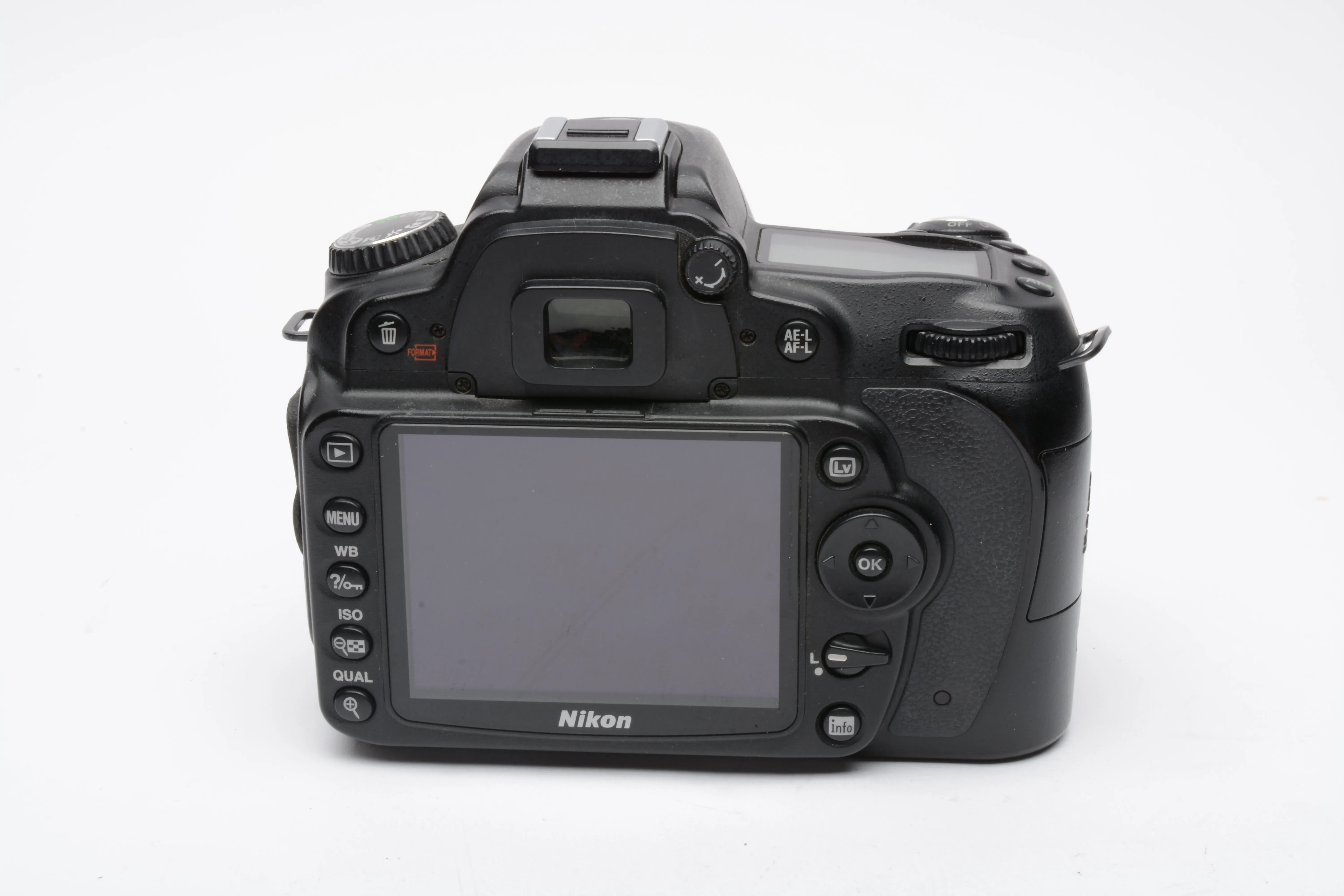 Nikon D90 DSLR body, 2 batts, charger, strap, Only 5317 Acts, very clean, tested
