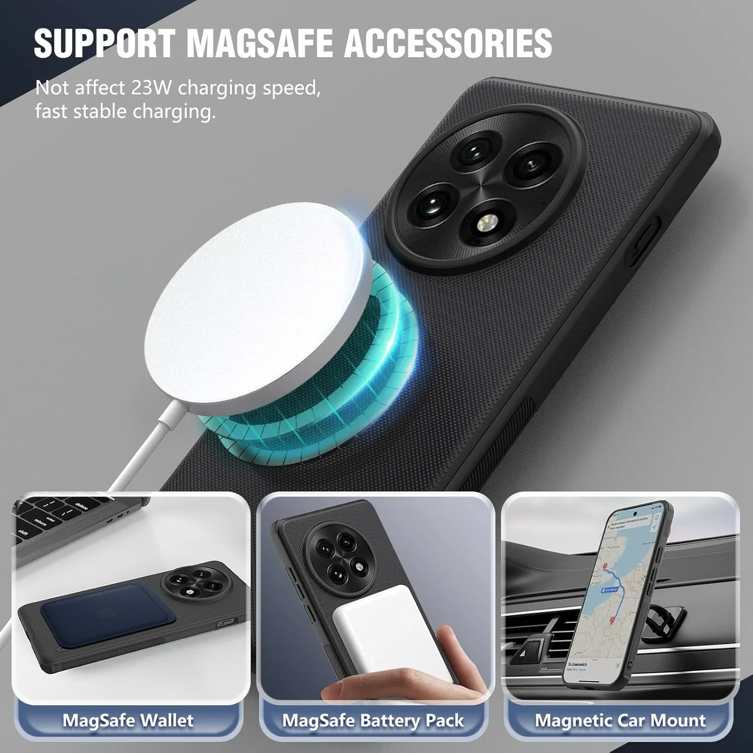 Nillkin for OnePlus 13 Magnetic Case, [Compatible with MagSafe][NO Bulky] Frosted Texture Slim Protective Phone Case for OnePlus 13 Case 6.8'' Black