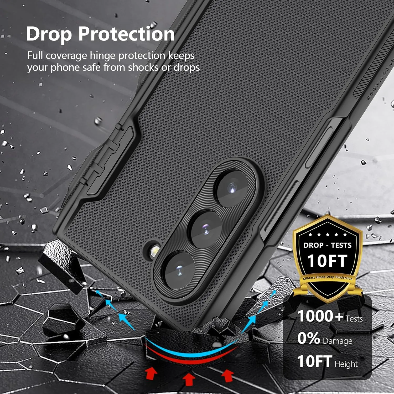 Nillkin for Samsung Galaxy Z Fold 6 Case with S Pen Holder, [Compatible with MagSafe][Hinge Protection] HD Screen Protector Slim Protective Phone Case - Black